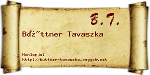 Büttner Tavaszka névjegykártya